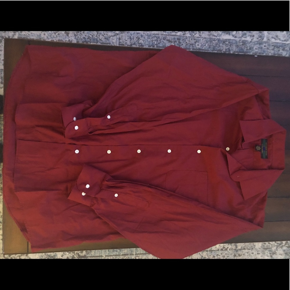 Red dress shirt